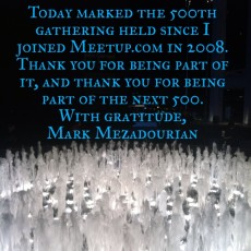 Thank you for 500 Meetups!
